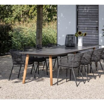 Max & Luuk tafel Patrick teak frame dekton top